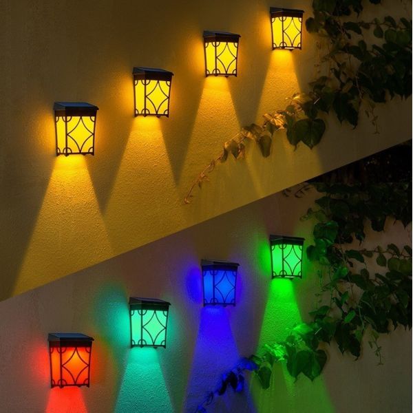 1.2V Input Voltage LED Motion Sensor Lamp for Outdoor Garden Waterproof Solar Wall Lamp