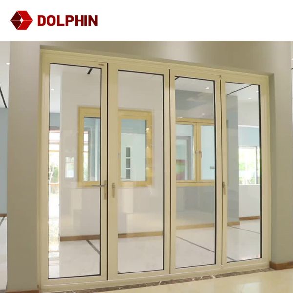 Commercial Folding Balcony Door , Thermal Break Interior Bi Fold Doors