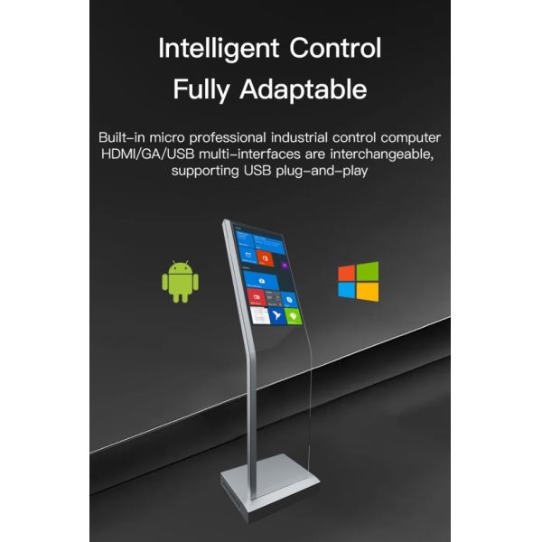 30 inch Vertical Self-luminous OLED LG Transparent Screen TV Advertising Display with PCAP Touch Screen