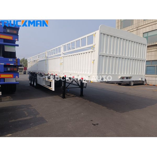 Reliable 3 Axle 50 Tons Fence Semi Trailer For Ghana