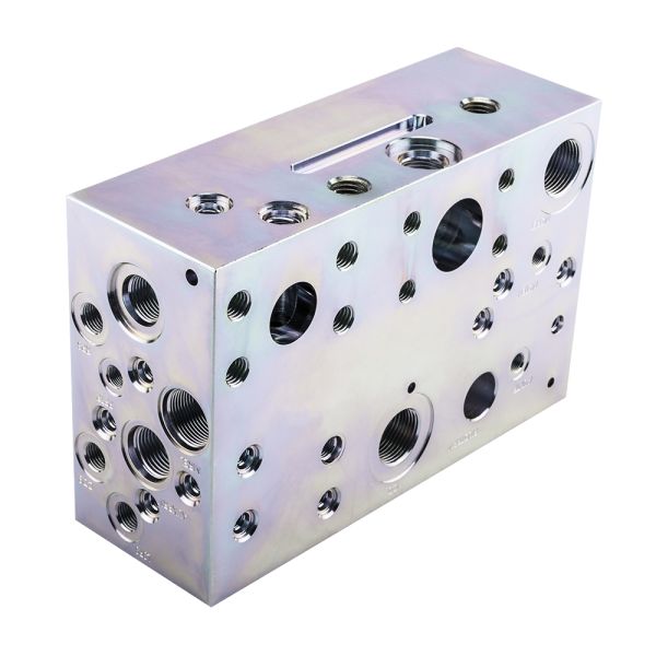 High-precision machining of aluminum hydraulic valve blocks suitable for heavy-duty equipment, ensuring pressure resistance and long service life
