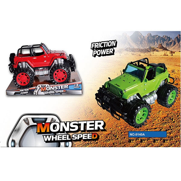 Popular Friction Powered Off Road Jeep Toy Car For Kids 4 Style 8 Colors