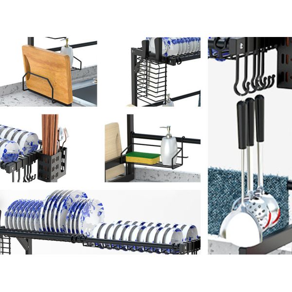Dish Drying Kitchen Dish Rack Over Sink 650mm Width 480mm Height Multifunctional