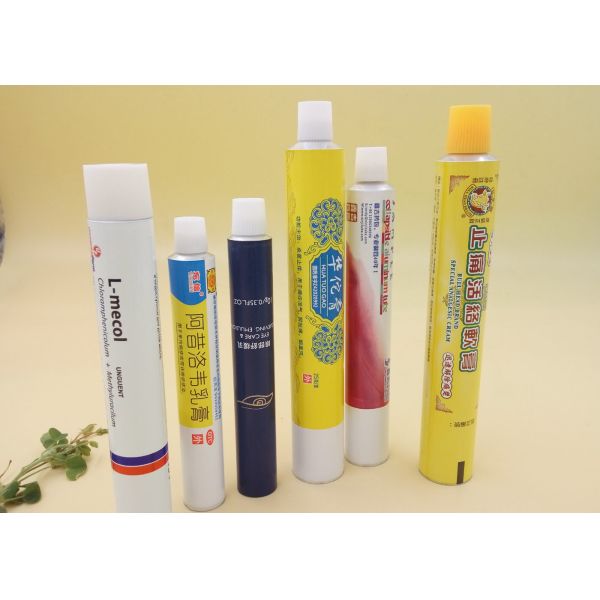 Pharmaceutical Cream Collapsible Aluminium Tubes , ISO CFDA Empty Cream Tubes