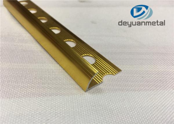 10mm 8mm 12mm Height Aluminium Edge Trim Profiles Wear Resistance
