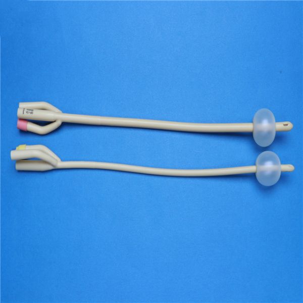 100% латексный трехсторонний мочевой катетер, силиконовый покрытый фолейный катетер