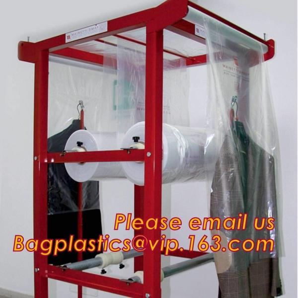 Clear poly laundry plastic roll dry cleaning bags for packing shirts,dresses, Transparent CLEAR Plastic Dry Cleaning