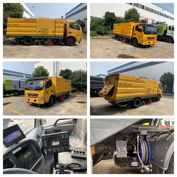 10 cbm Dongfeng 120hp Eu 5 Motor Caminho limpo de caminhão para alta pressão Road Jetter