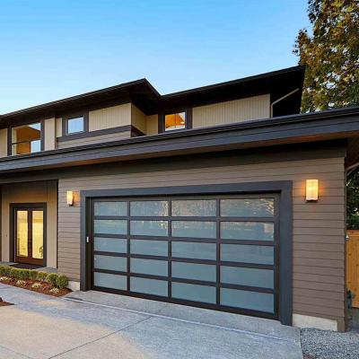 Residential Full View Glass Garage Doors motorized / manual operation