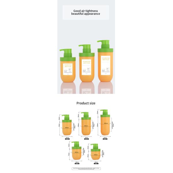 Wholesale greem and orange unique airless 50ml cosmetics empty  face lotion bottle