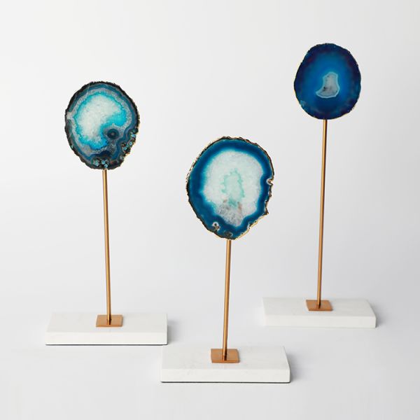 Contemporary Marble Base tabletop Agate Decorative Art Craft