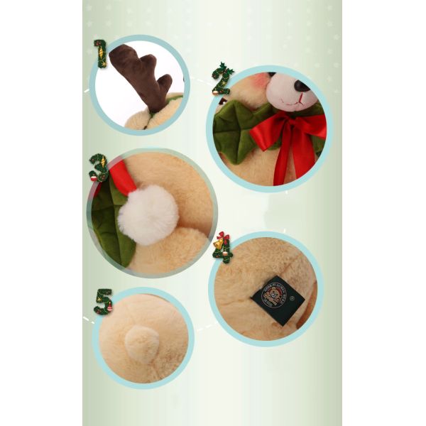 sitting scarf polar bear plush toys Christmas polar bear