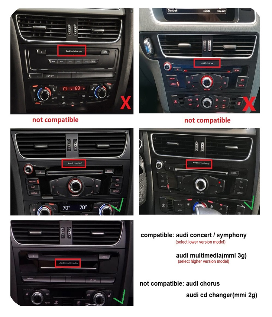 image.png 10.25' экран Для AUDI A4 A5 2008-2016 Низкий левый водитель Android Автомобиль мультимедиа