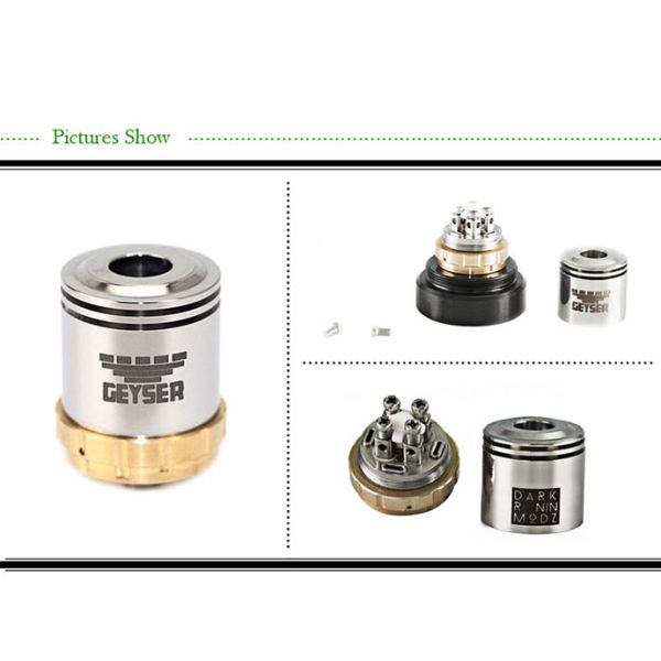 304 Stainless Steel DIY RDA Drip Tank Geyser Atomizer , Rebuildable Atomizer Tank Geyser
