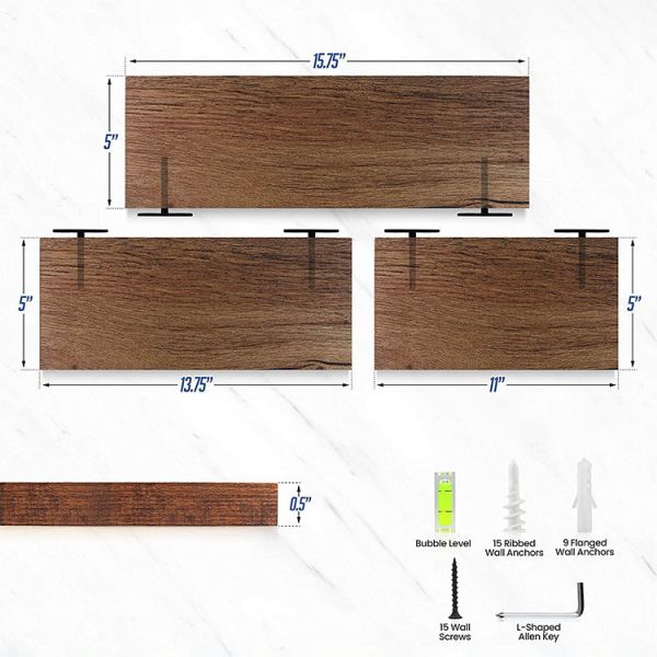 Wall Mounted Solid Wood Floating Shelf High Quantity for Modern Living Room Furniture