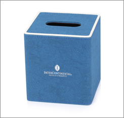 hotel leather sets blue / white pu compedium folder  for 5-star hotel guest supply