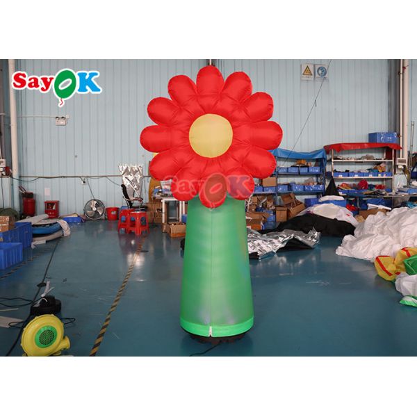 Ткань украшения 190T Оксфорда освещения ODM раздувная стоя завод приведенный цветка