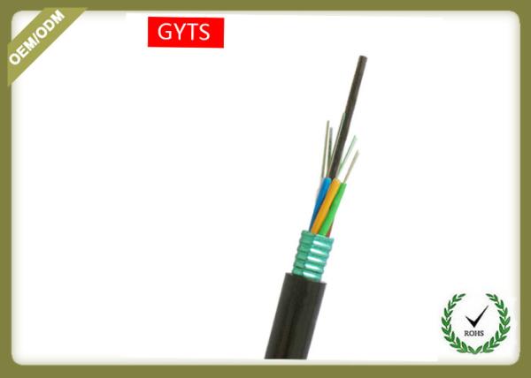 11.2mm Diameter Outdoor Fiber Optic Cable , Light Armored Fiber Cable With PE Jacket