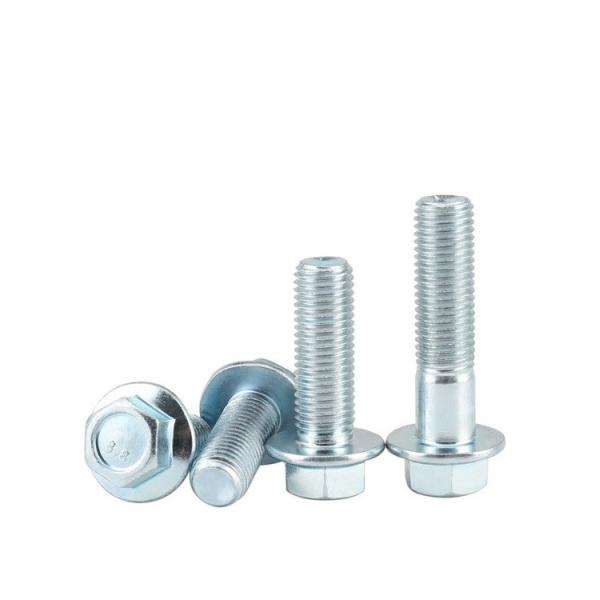 OEM Customized Service Provided Black Finish M6 M8 M10 M12 Zinc Hexagon Flange Bolt DIn6921