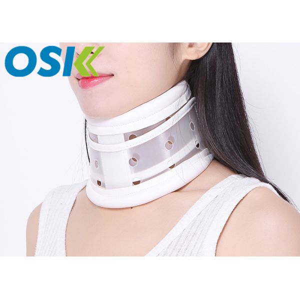 Plastic Neck Injury Collar , Cervical Neck Brace Long - Term Usage CE Approved