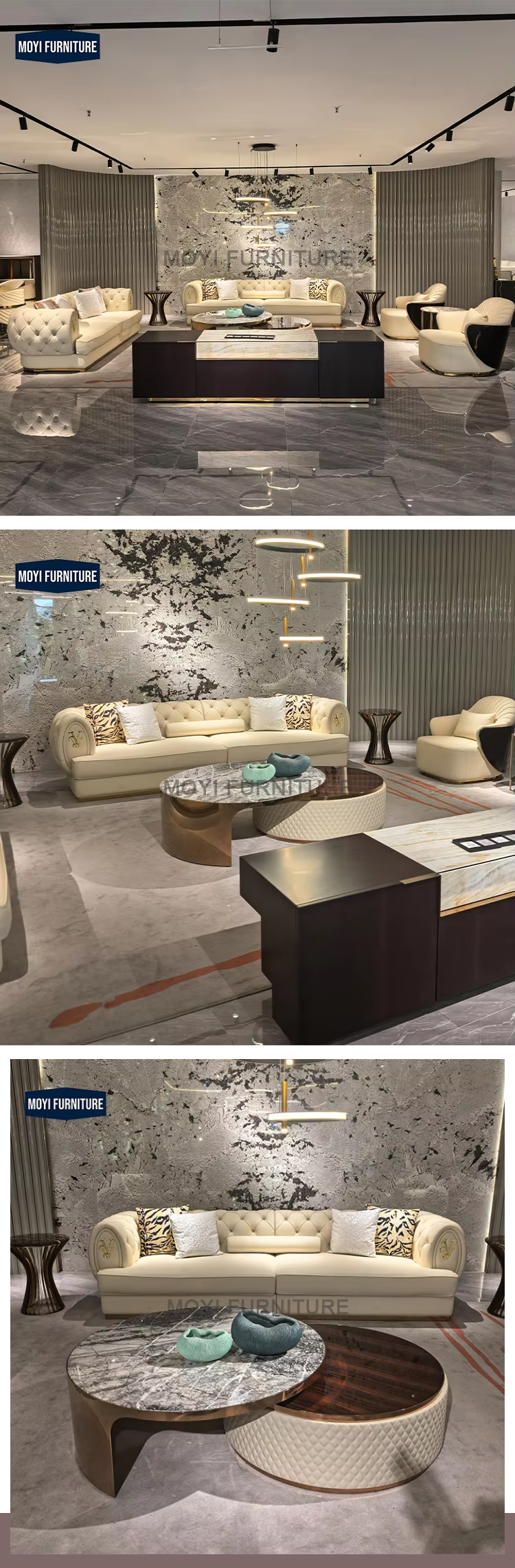 High Quality American Style Luxurious Sofa Contemporary Italian Luxury Lounge Leather Sofa