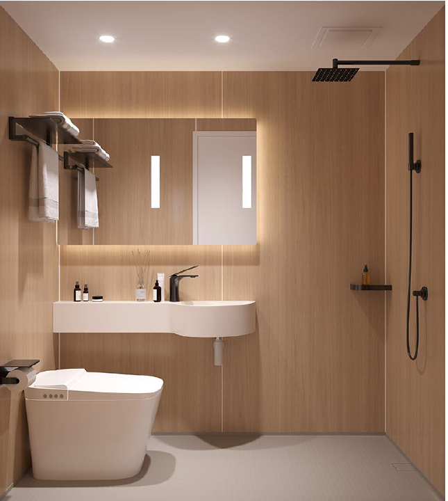 SMC Prefabricated Bathrooms: No Waterproofing Required for Wet/Dry Separation