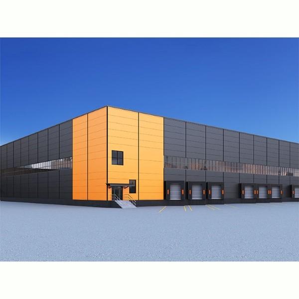 Steel Structure Shed Warehouse with Roller Shutter/Swing/Sliding Doors and Slope/Flat Roof