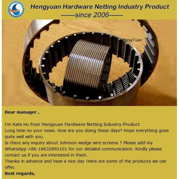 La pantalla de alambre de acero inoxidable de la cuña 304 ranura 40 60 80