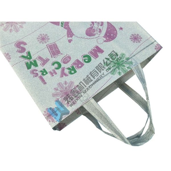 Wholesale non-woven top quality custom glitter tote shopping bag for Christmas Festival