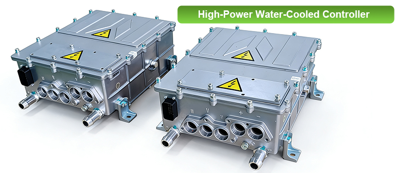 60kW PMSM Traction Motor and 75kW Motor Controller for EV Powertrain
