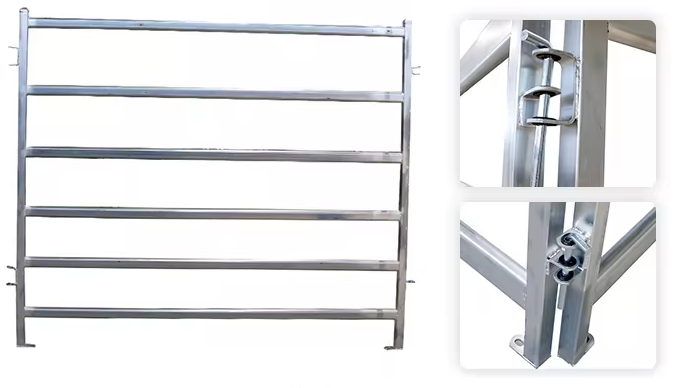 Heavy Duty Galvanized Stainless 1.8mx2.1m Cattle Yard Panel for Ranch