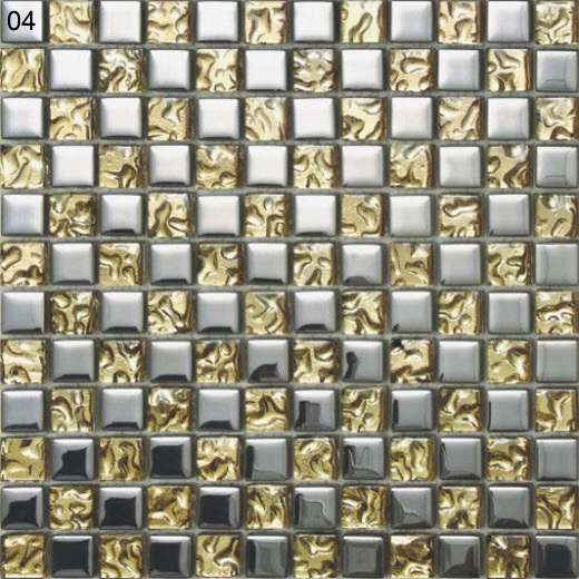 Glass and Metal Waterproof and Elegant Swimming Pool Mosaics For Building