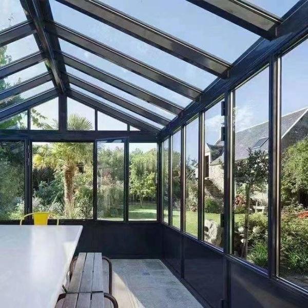 Balcony Free Standing Sunshine House Winter Garden Aluminum Frame Slant Roof Sunroom
