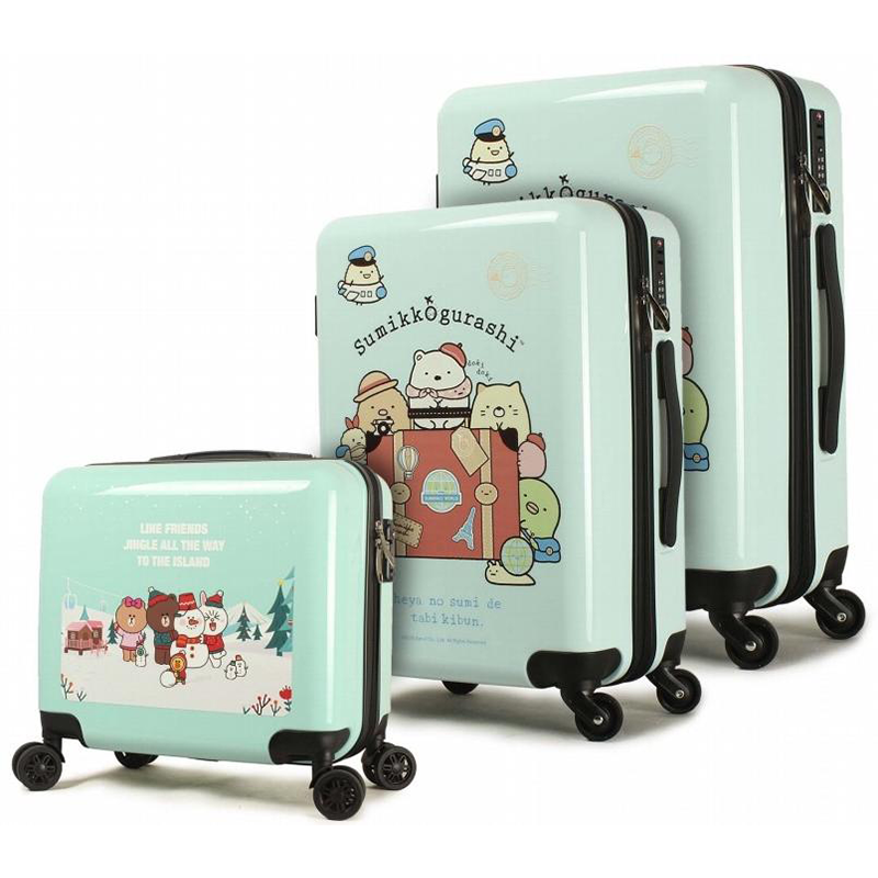 Durable ABS PC Material Travel Cubes Cute Cartoon Pattern Children's Suitcase with Spinner Casters Modern Style Carry-On Luggage