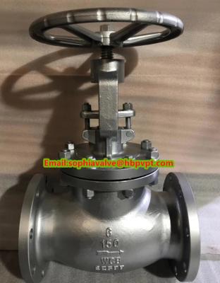 6'' CLASS150 WCB cast steel flanged globe valve with handwheel
