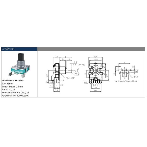 Axonia EC16B41H01 Analog Encoder with Display Interface for Easy Shaft Rotation Monitoring