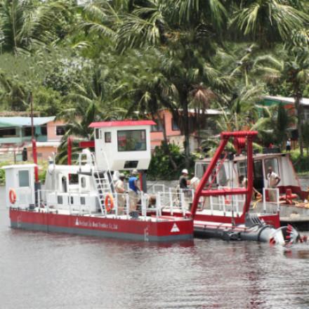 24 Liters/hour Fuel Consumption Portable Cutter Suction Dredger JMD350 For Dredging