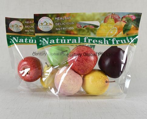 Disposable Plastic Fresh Fruit Packaging Bags Custom Printing With Punching Hole