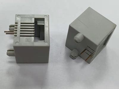Conector 6P2C RJ45 vertical fêmea através da montagem do furo