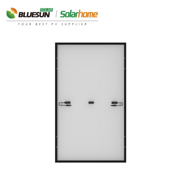 Bluesun BSM375M-72HPH 375 370 Watts Half Cell Perc Mono Solar Panel with Black Frame USA Warehouse Stock