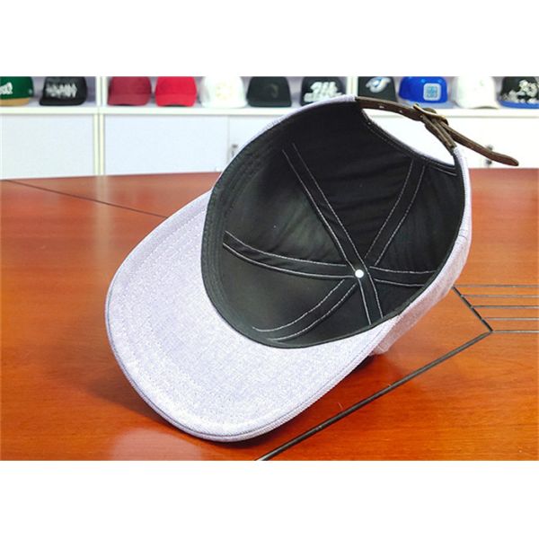 ACE Creative Flat Rose Embroidery Logo Custom Baseball Cap Leather Buckle Baseball Cap