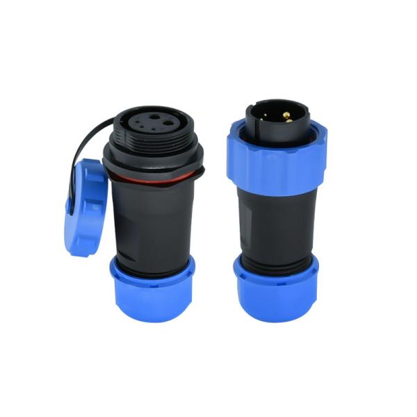 IP68 Threaded Male Female Connector 12mm Cable 5 7 9 12 Pins Cuzn Pa