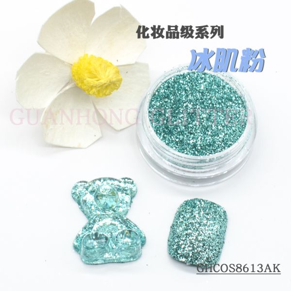 ODM Hexagon Loose Cosmetic Glitter Pigment For Nail Polish Pink Blue Purple Yellow