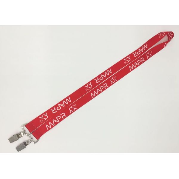 Eco Friendly Dye Sublimation Lanyards ， Id Card Holder Lanyard 20mm With Metal Hook