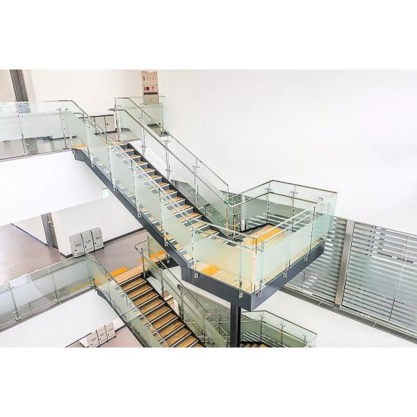 Balaustrada de alumínio do balcão de vidro Frameless 10mm grosso exterior interno