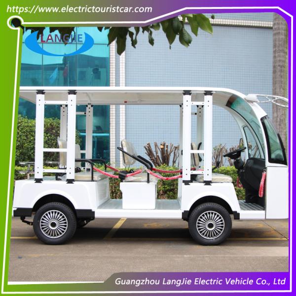 8 lugares Mini eléctrico Turista Carro 48V aC motor Aeroporto Carrinho de bagagem com telhado para Resort