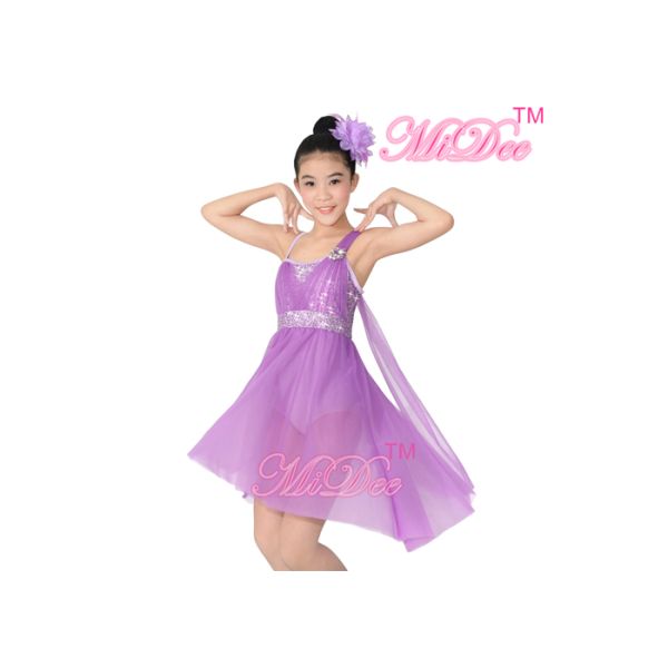 Elegant Modern Lyrical Lilac Dance Costumes Wedding Bridesmaid Dresses