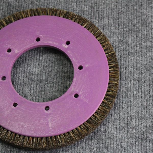 Peças personalizadas da máquina de estentador Roda de escova Corpo de plástico roxo misturado Pelo de porco 8 furos