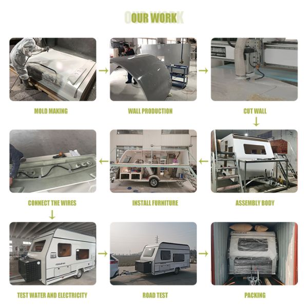 Campista 400AH 120L do curso rv de Sofa Bed Camper Caravan Trailer