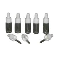 Le compte-gouttes d'oeil clair en verre de chapeau blanc met 20ml en bouteille 30ml 50ml avec l'échelle précise